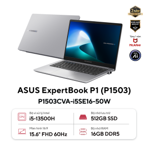 Máy tính xách tay ASUS ExpertBook P1 P1503CVA-i5SE16-50W | i5-13500H | 16GB | 512GB