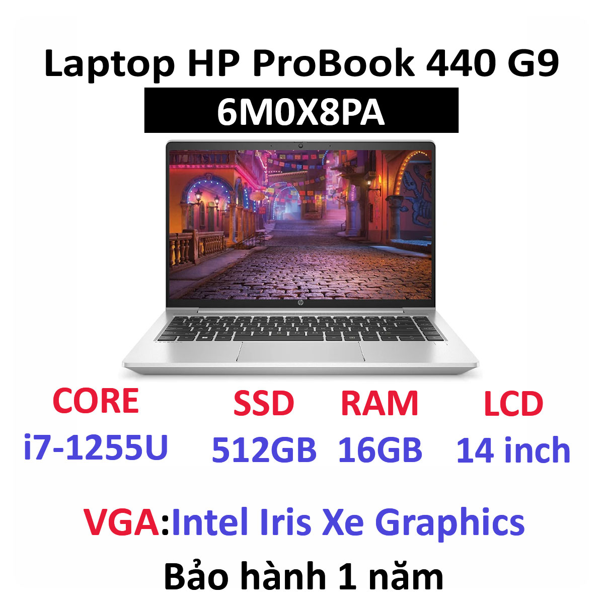 Laptop HP ProBook 440 G9 6M0X8PA i7-1255U | RAM 16GB | 512GB SSD | Windows 11